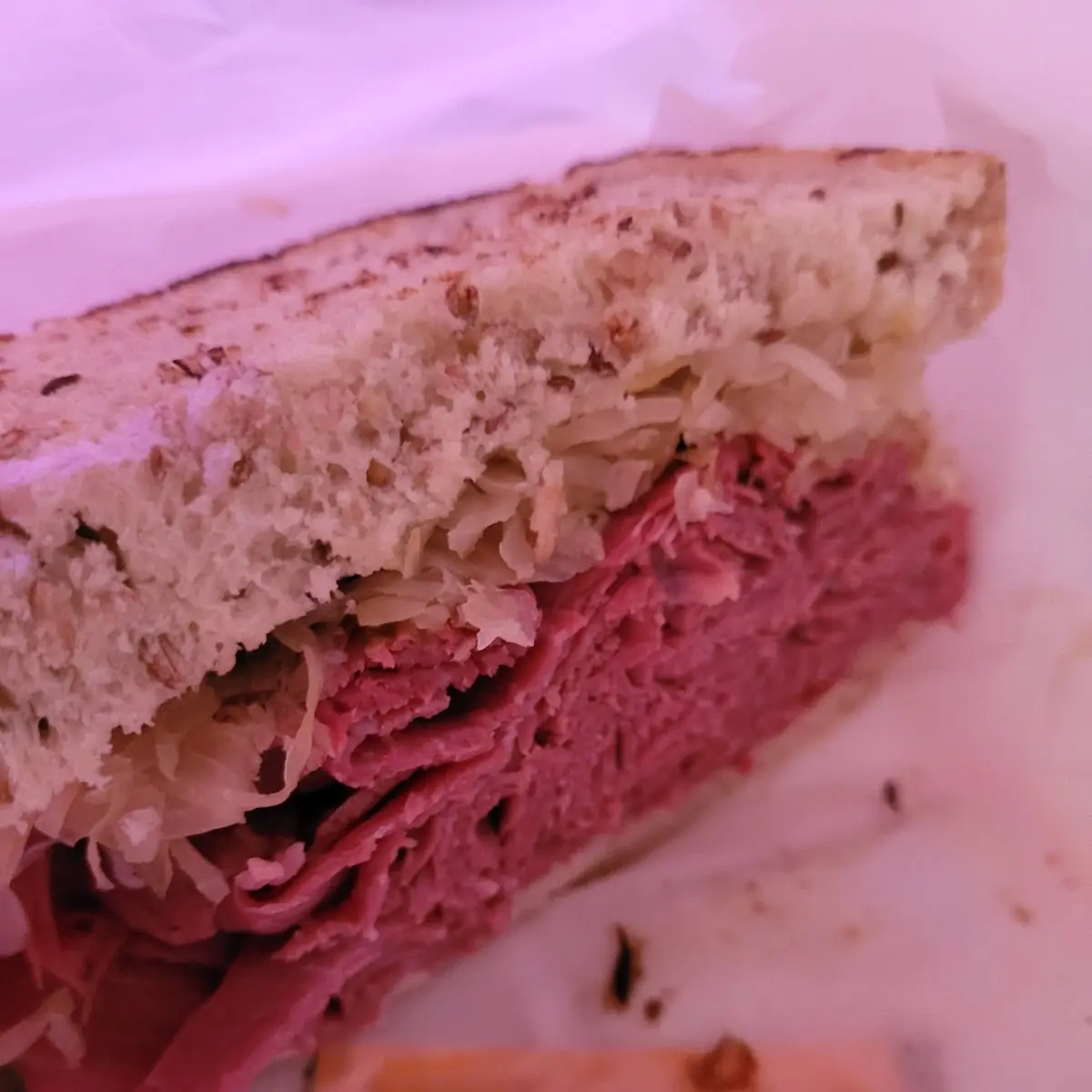 Reuben Corned Beef w/ Sauerkraut & Swiss Cheese,