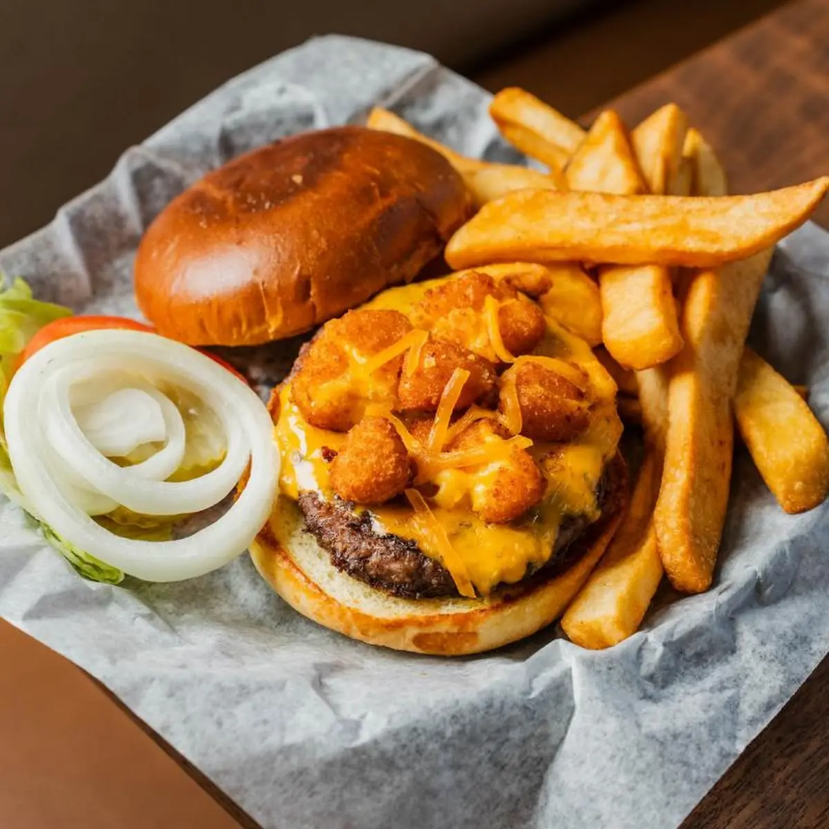 Cheese Curd Burger