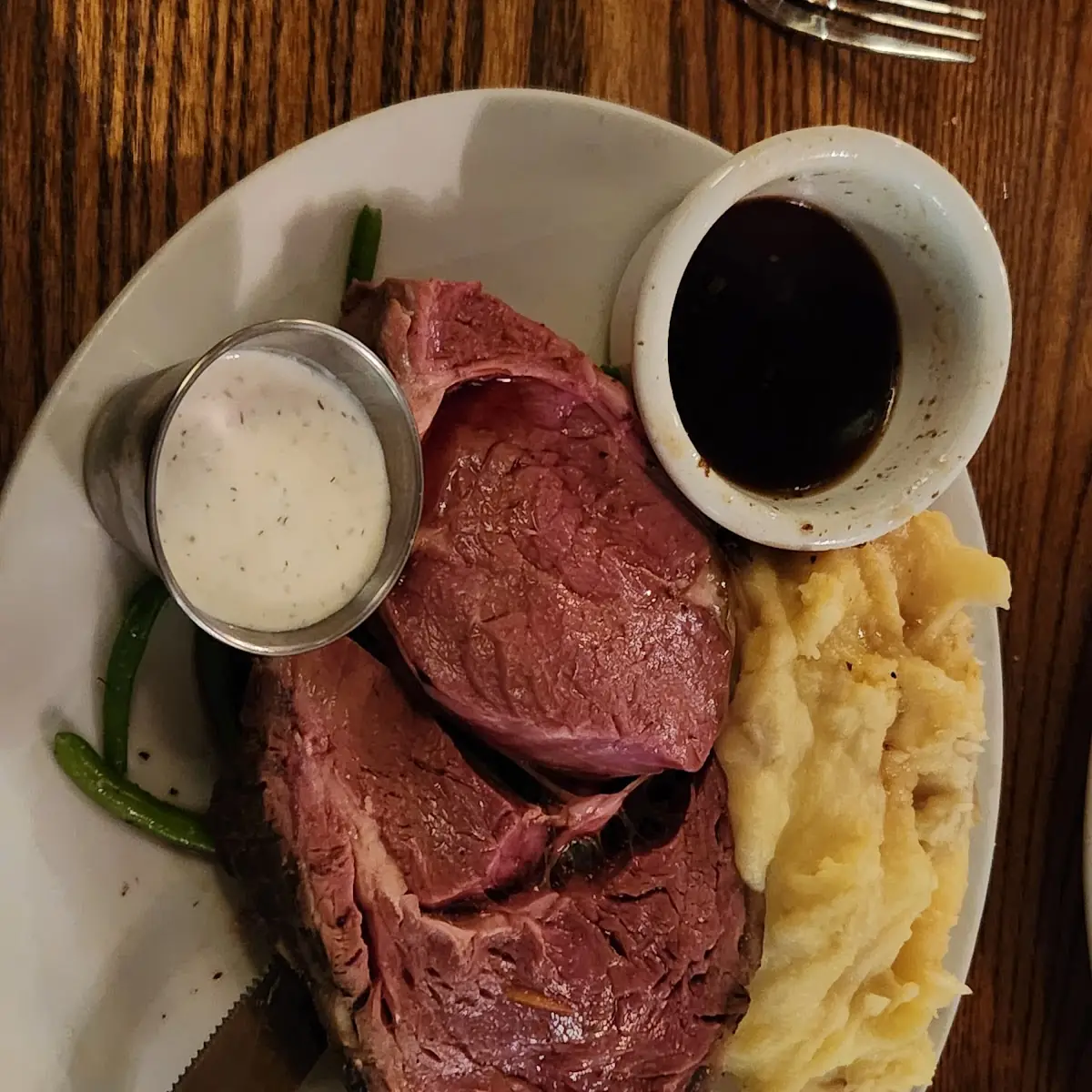 Prime Rib with Garlic Mashed Potatoes
