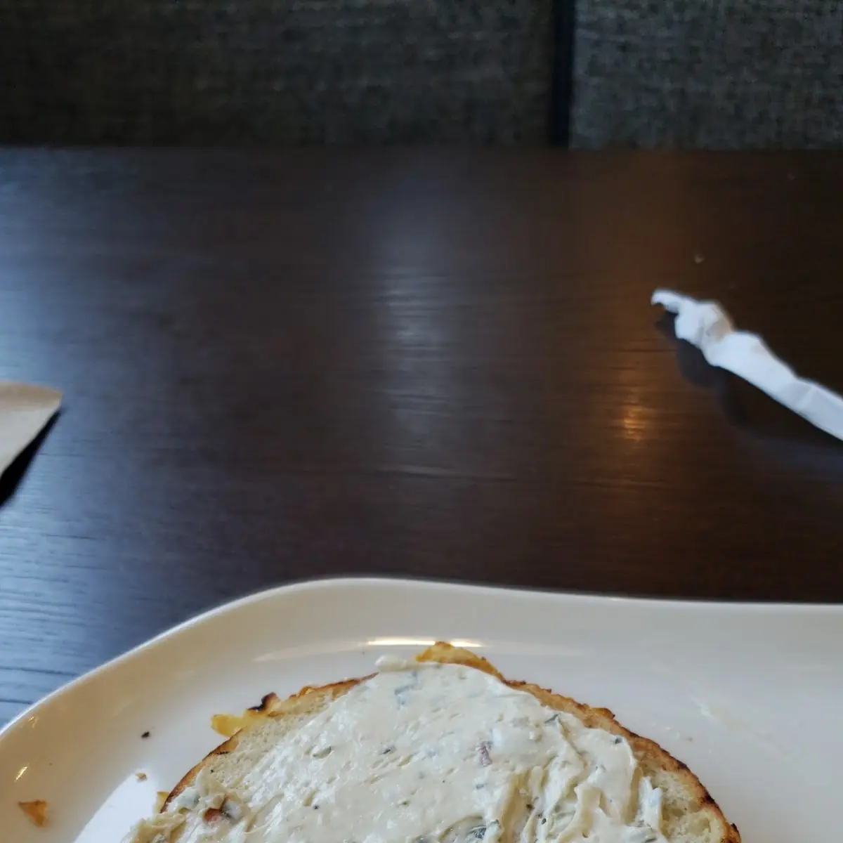 Cheese Bagel with Veggie Cream Cheese