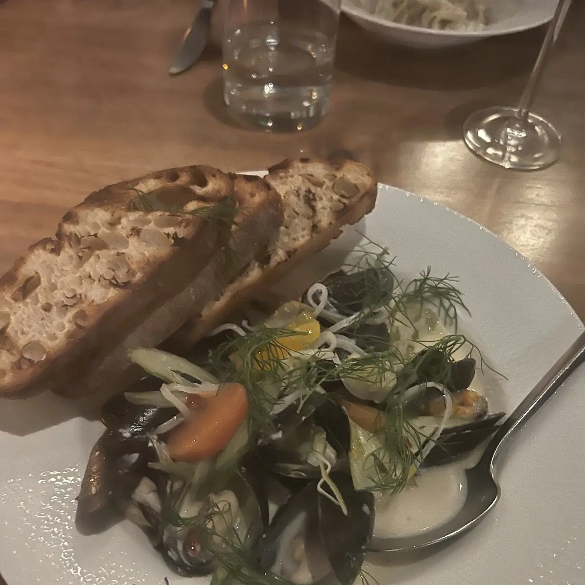 Steamed Mussels