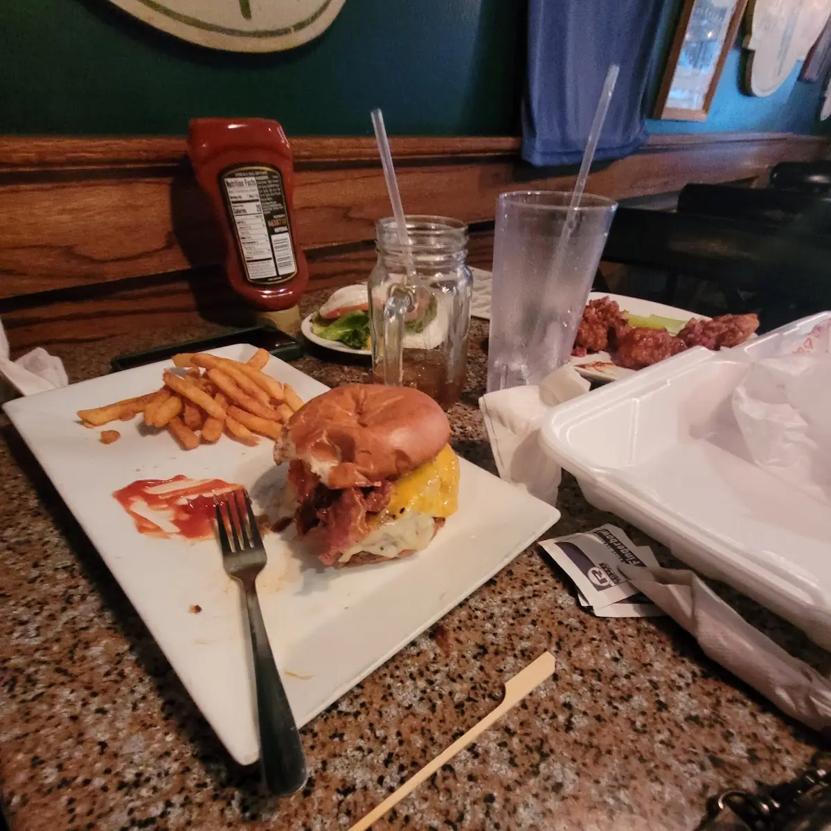 Three Cheese Bacon Burger