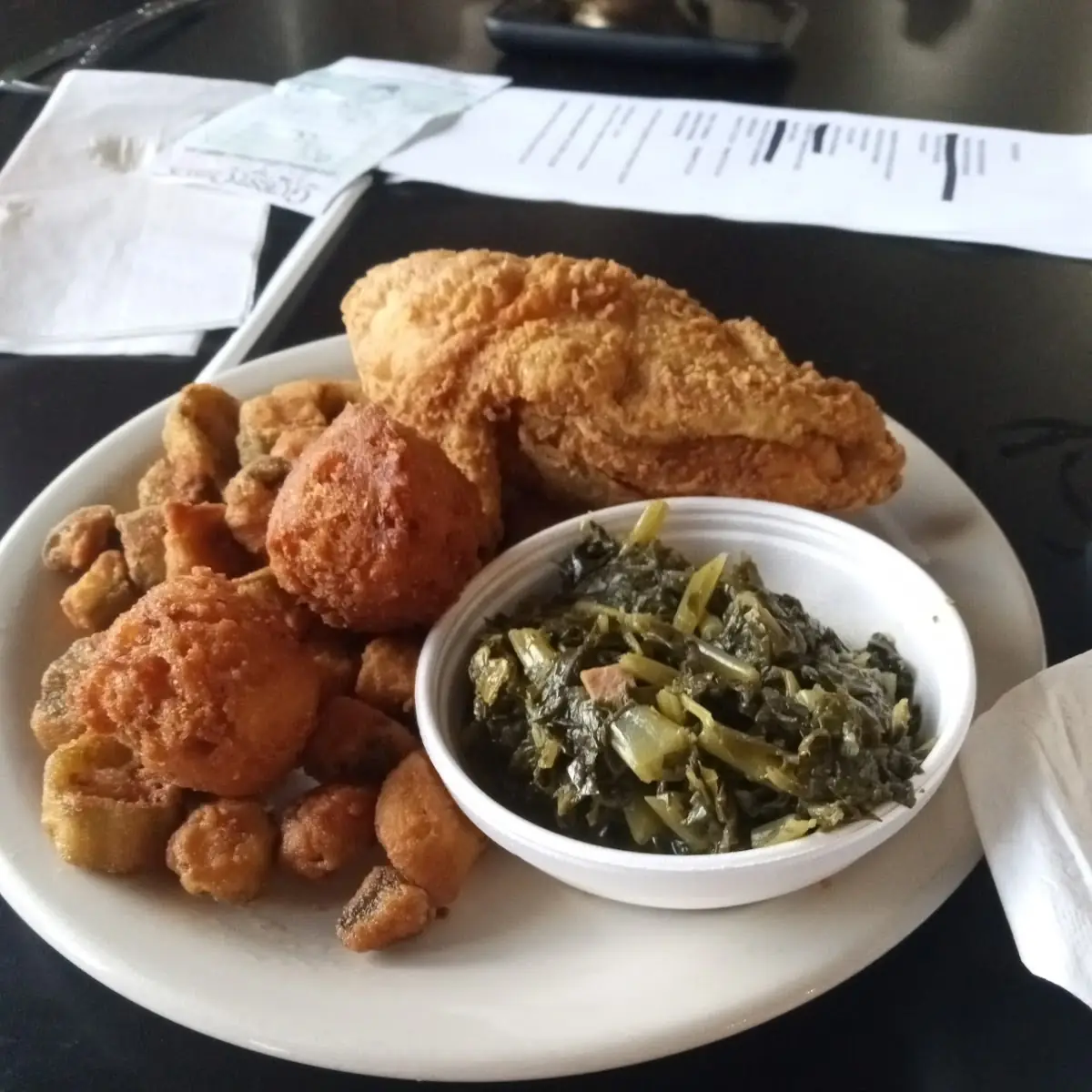 Collard Greens and Fried Chicken
