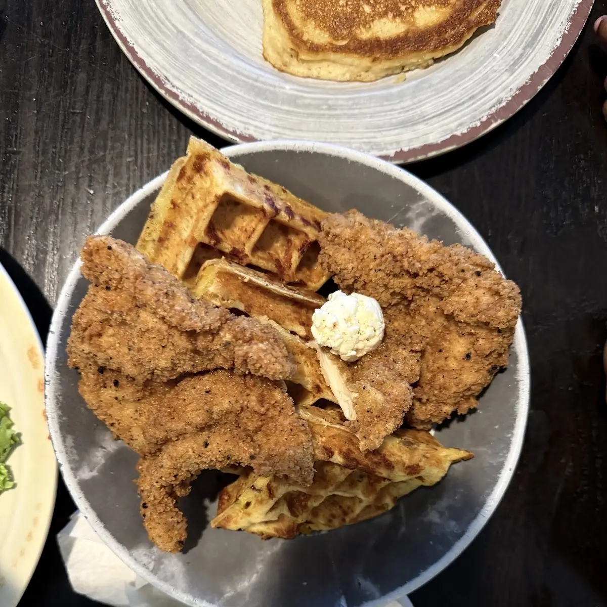 Fried Chicken and Waffles with Butter