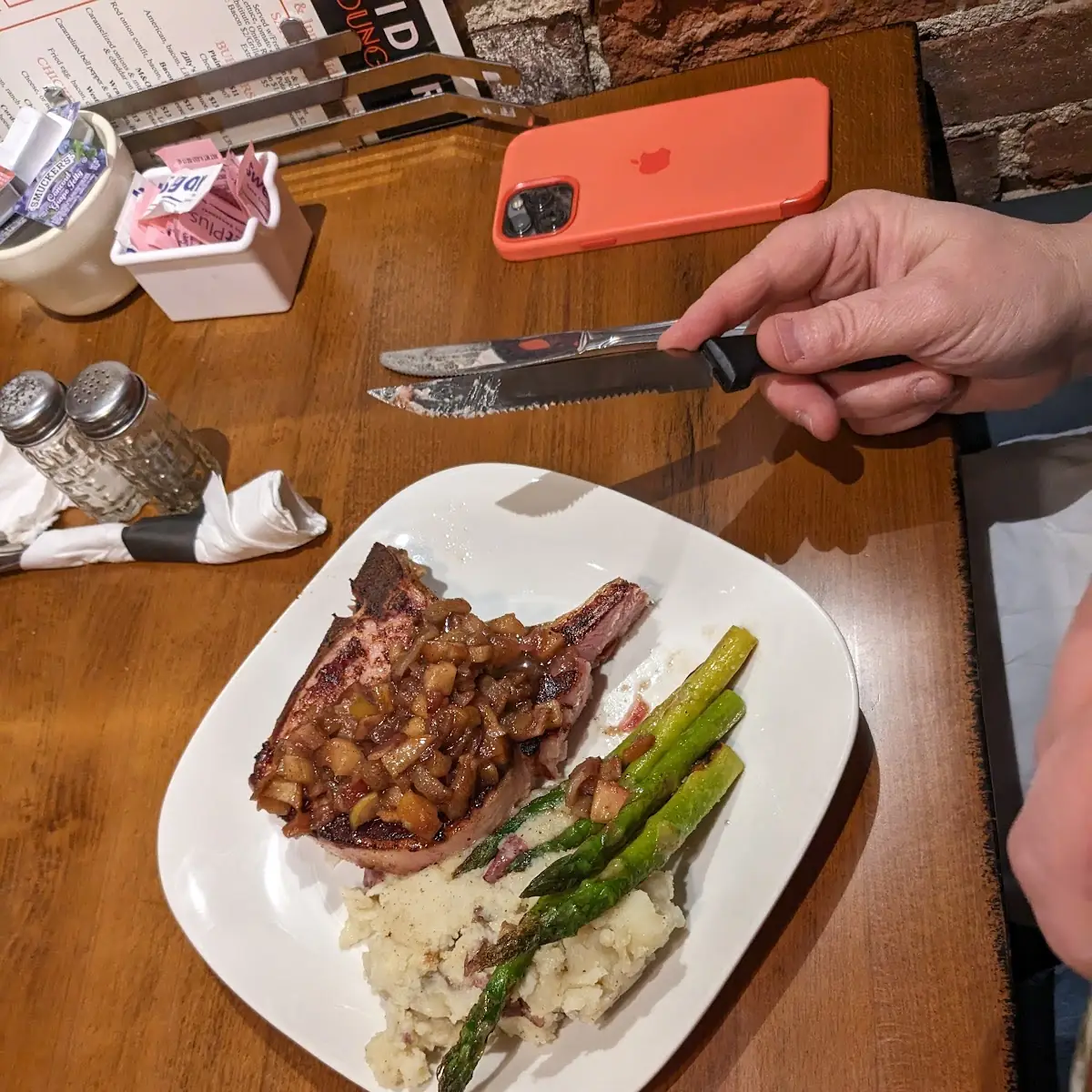 Smoked Pork Chop Apple Chutney Special
