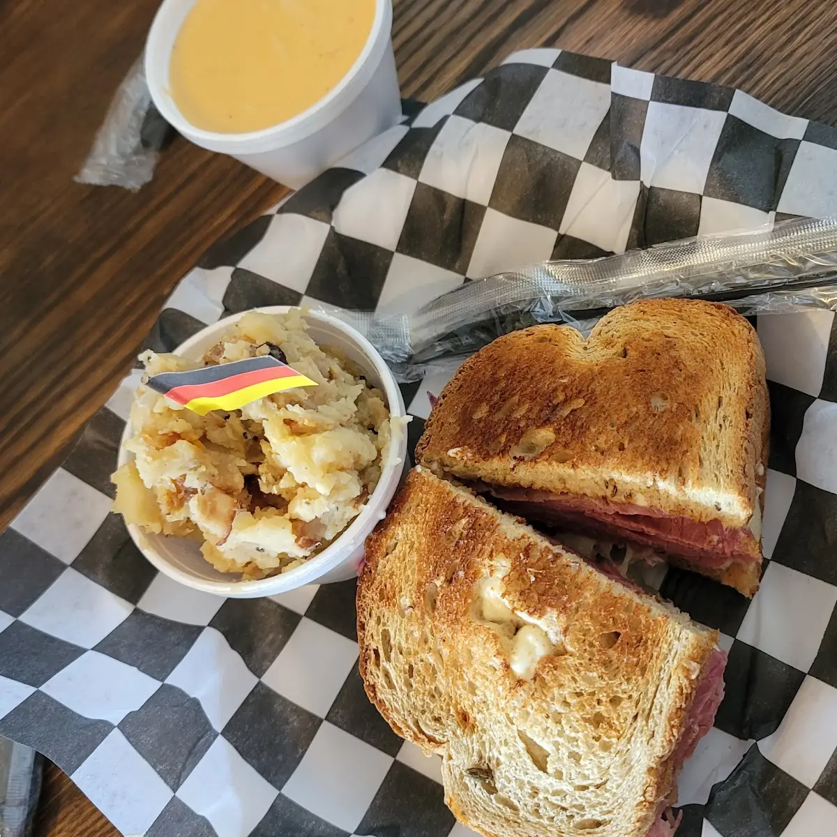 Ruben with Potato Salad