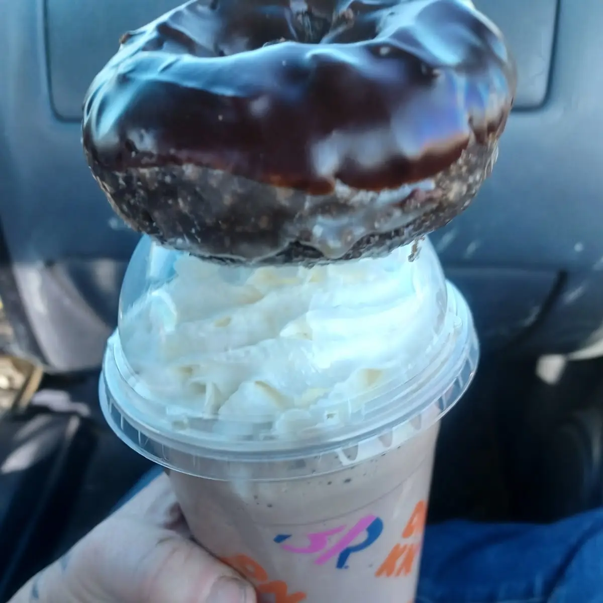 Chocolate Donut and Chocolate Milkshake
