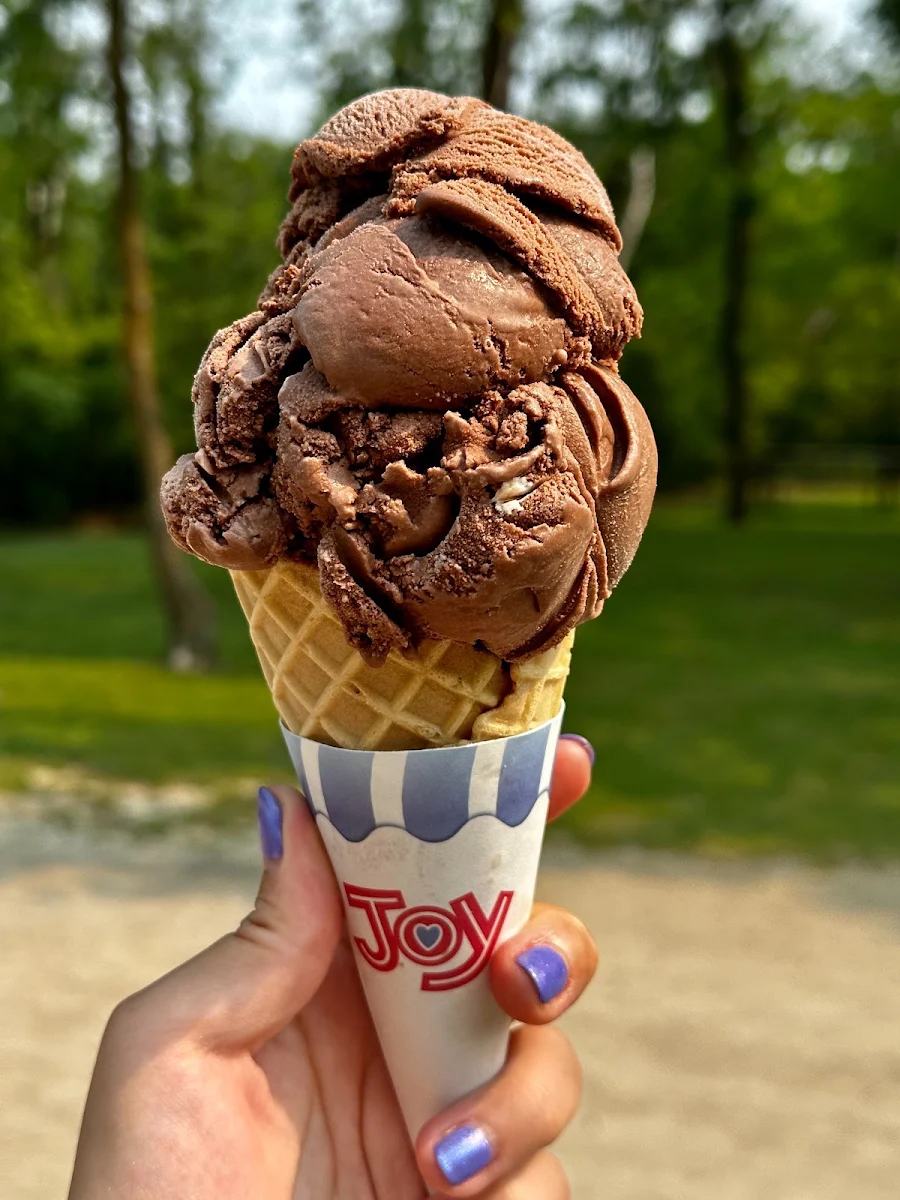 Hard Ice Cream in Waffle Cone, The Barefoot Cafe