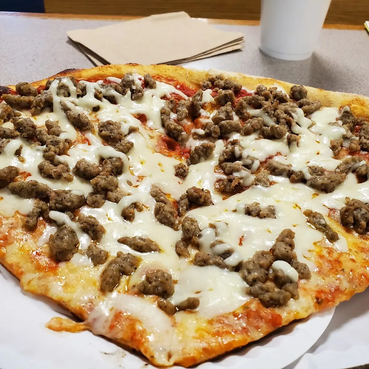 Sausage Pizza Slice