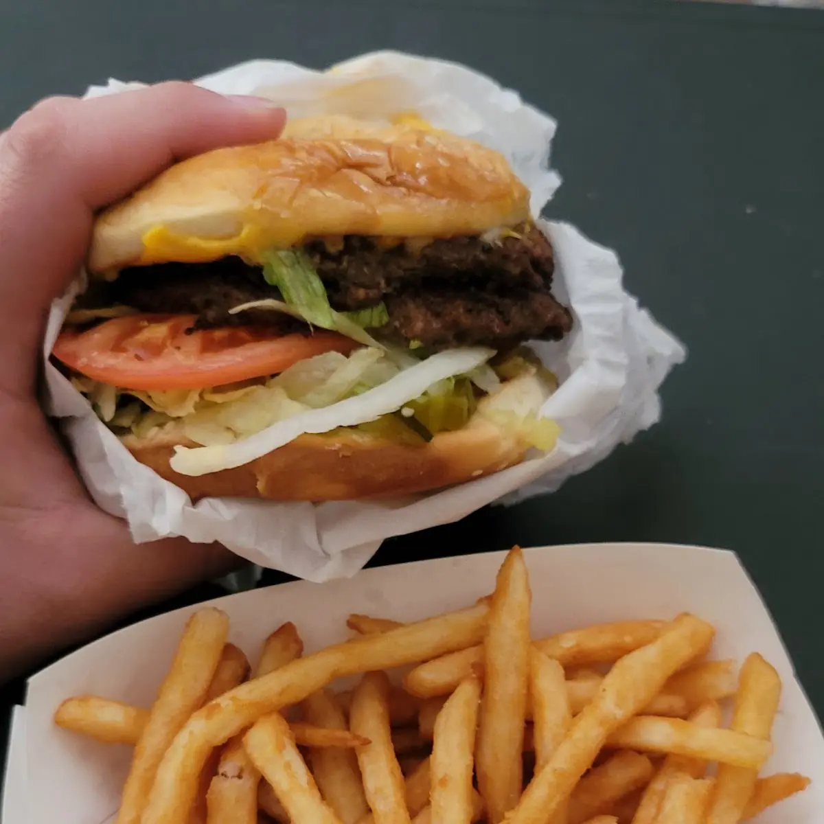 Double Cheeseburger and Fries
