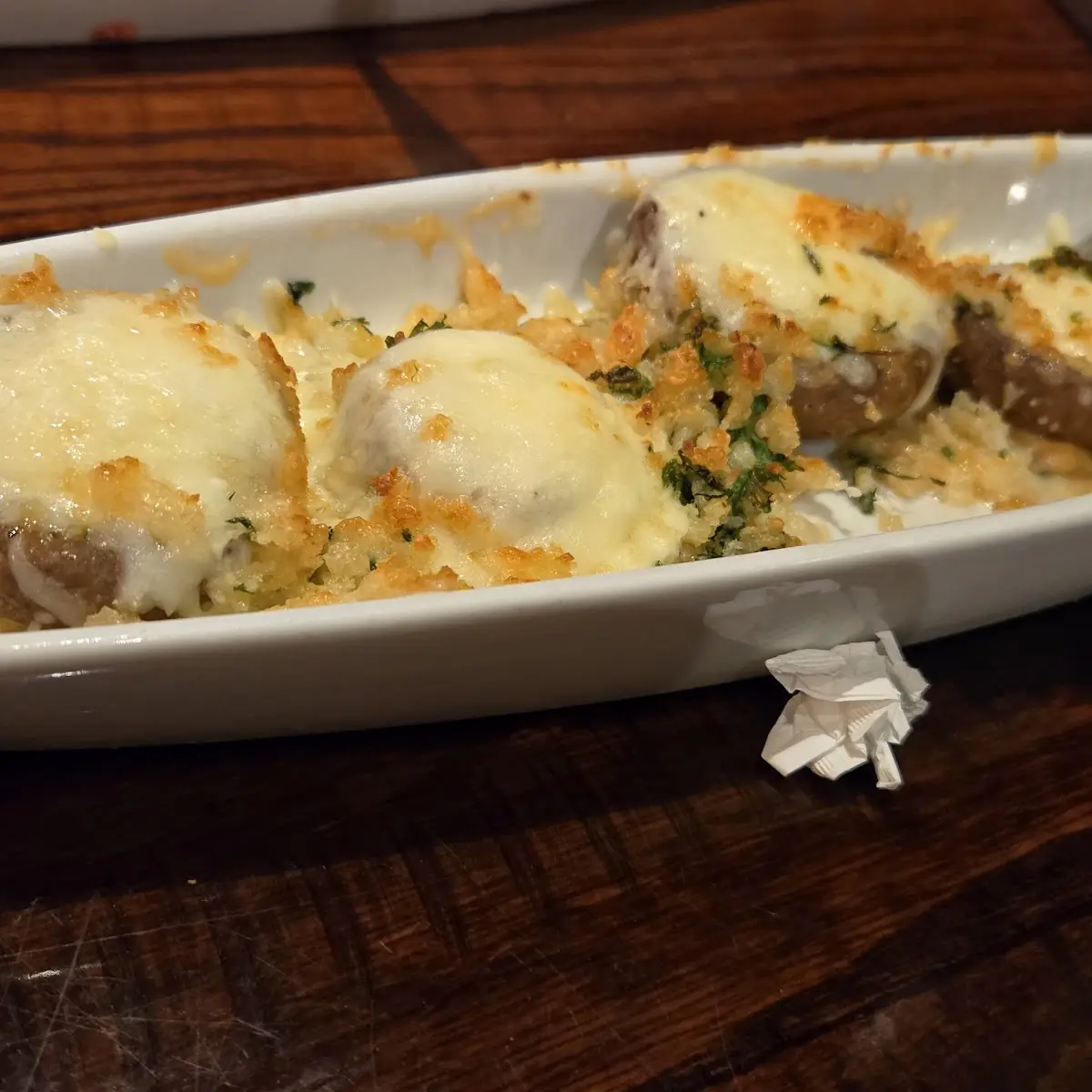 White Cheddar Stuffed Mushrooms