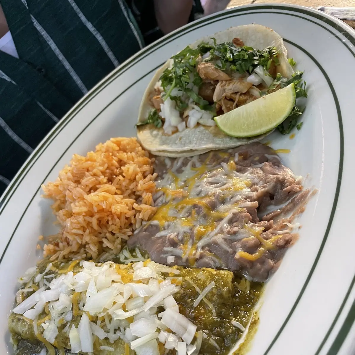 Taco Plate Chile Verde