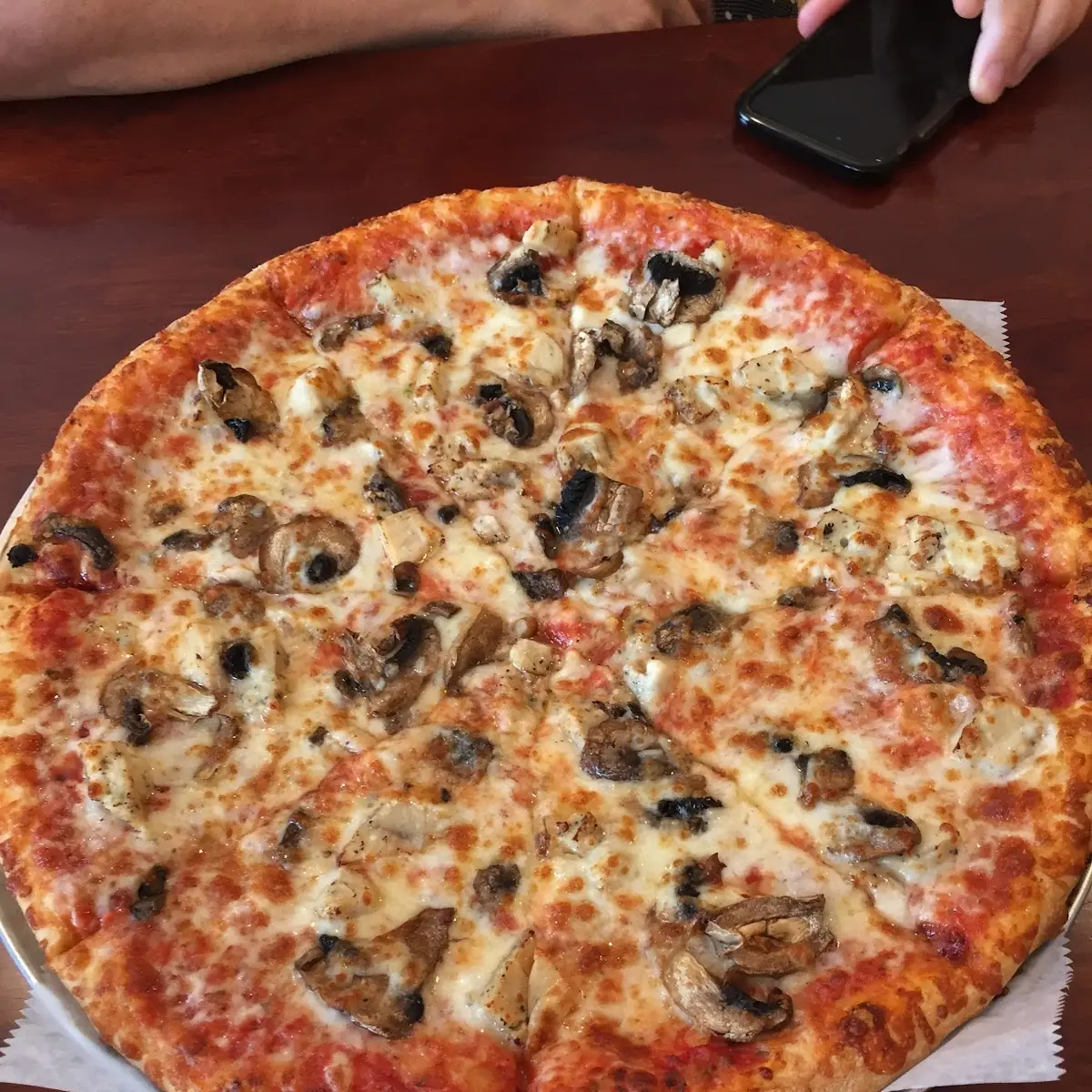 Mushroom Chicken Pizza