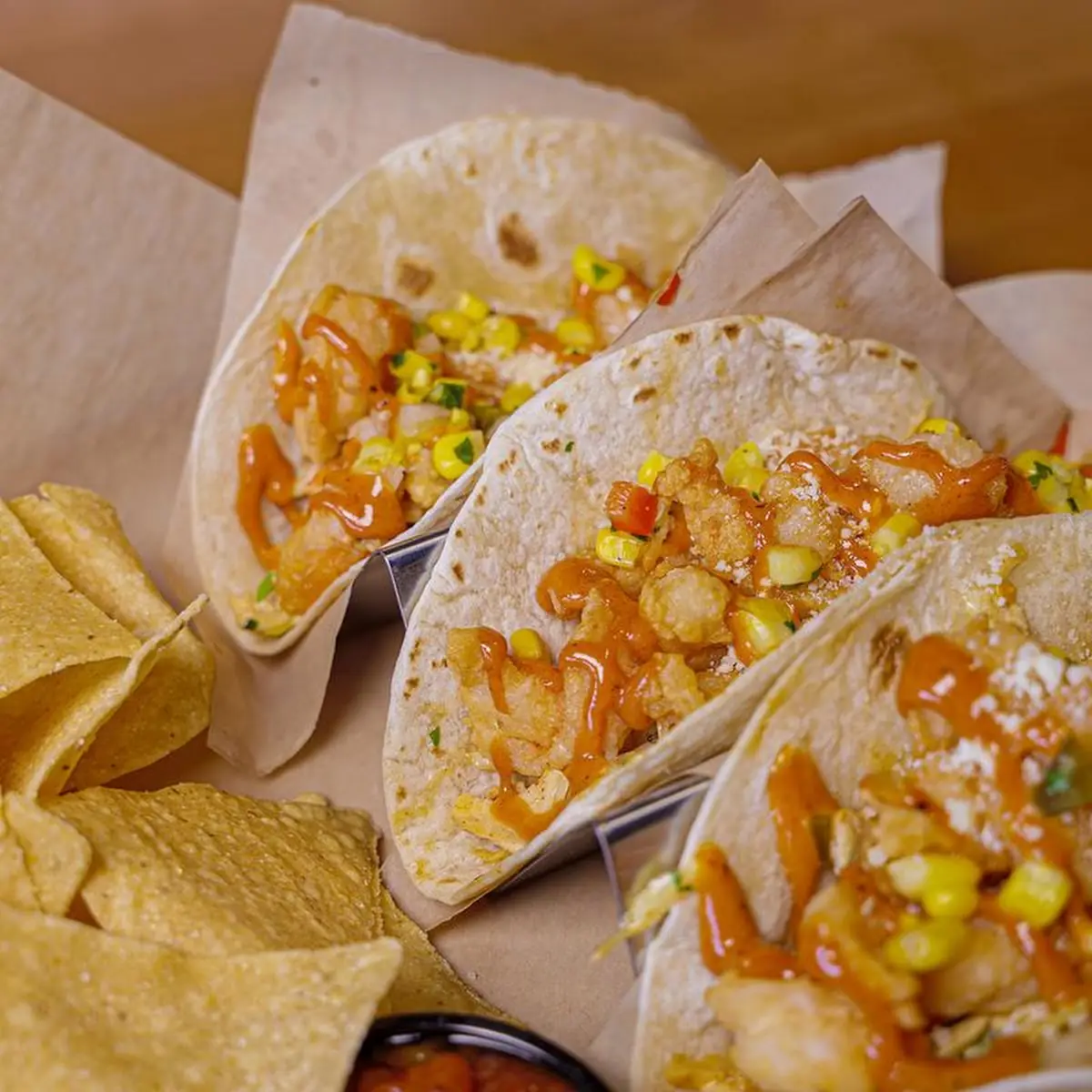 Corkscrew Shrimp Tacos