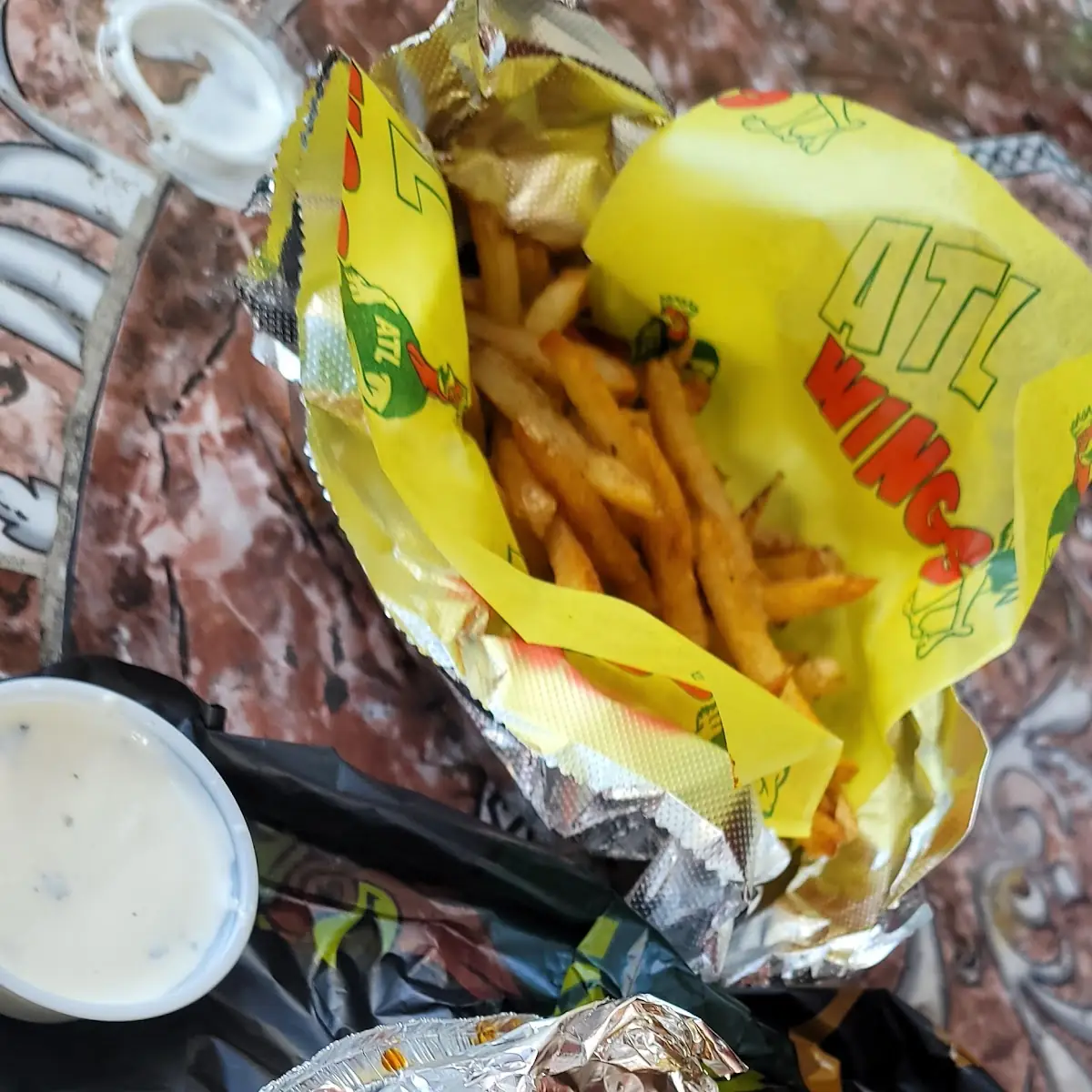 Lemon Pepper Wings and Fries