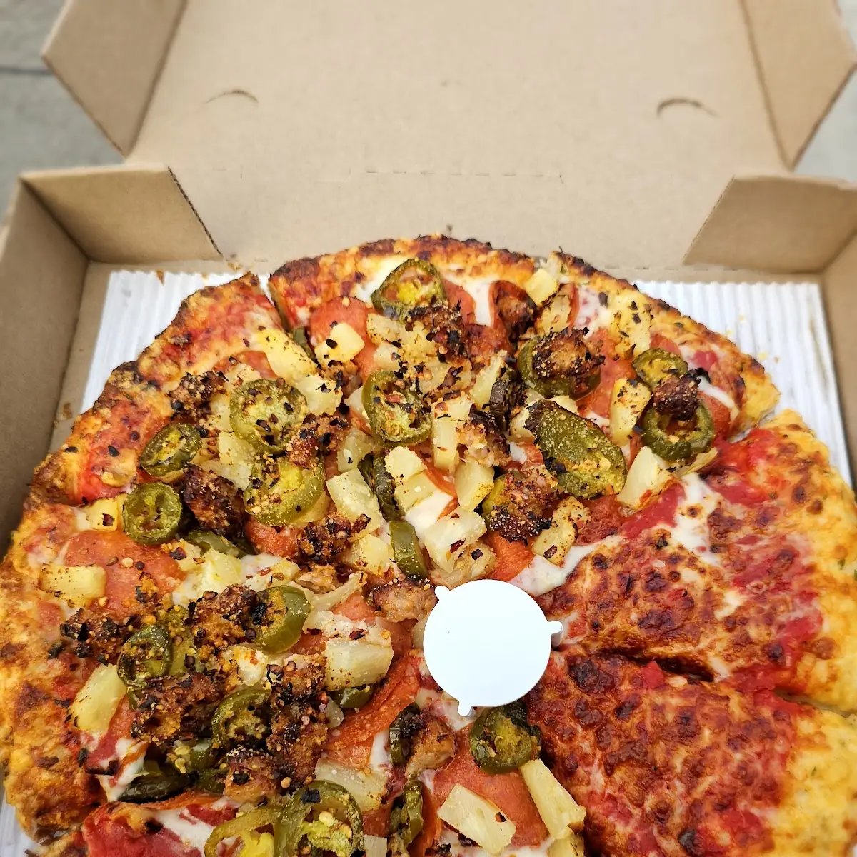 Sweet and Spicy with Jalapeños and Cheese Pizza