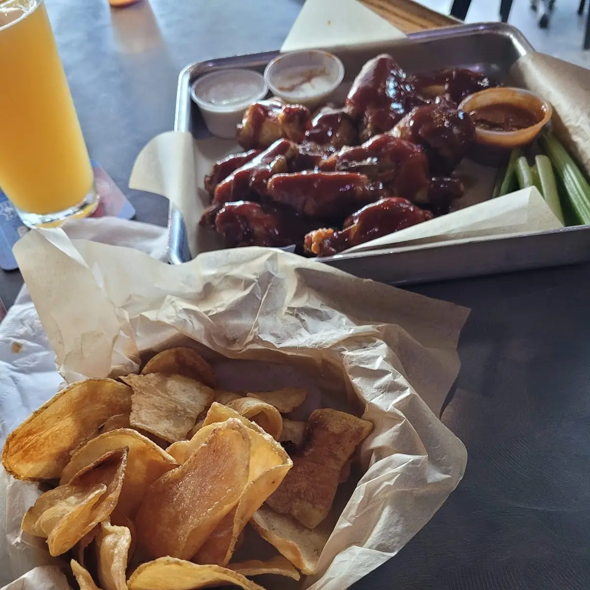 Fresh Chips and Chicken Wings