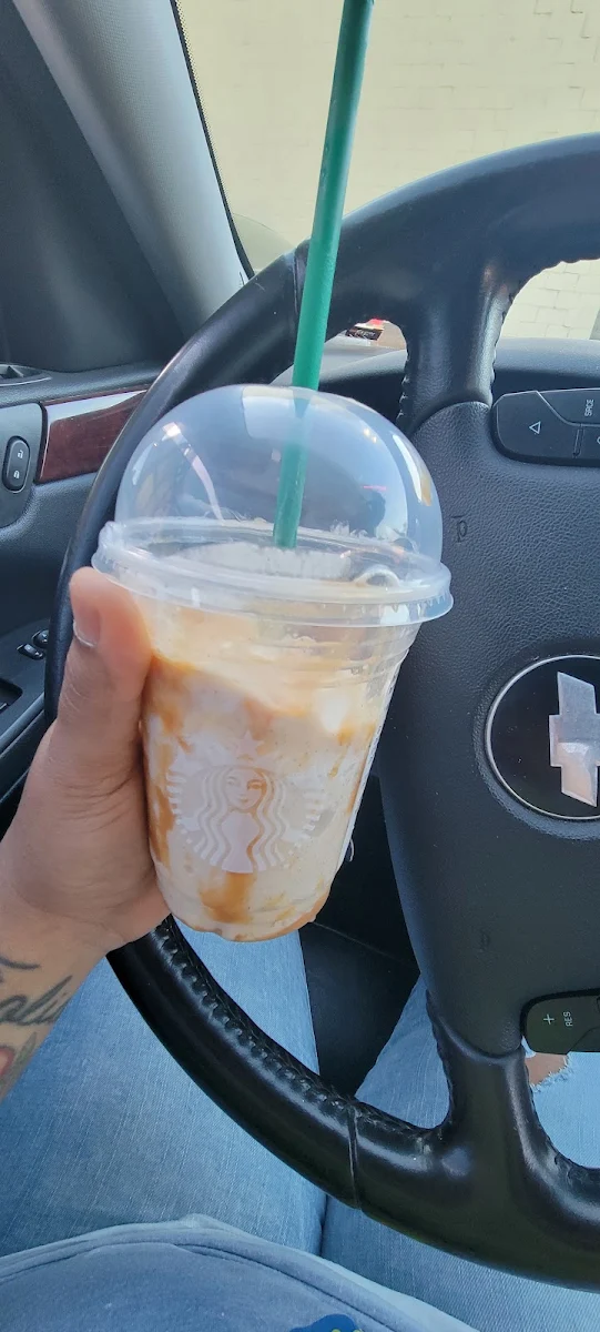 Vanilla Bean Frappuccino with Caramel Drizzle