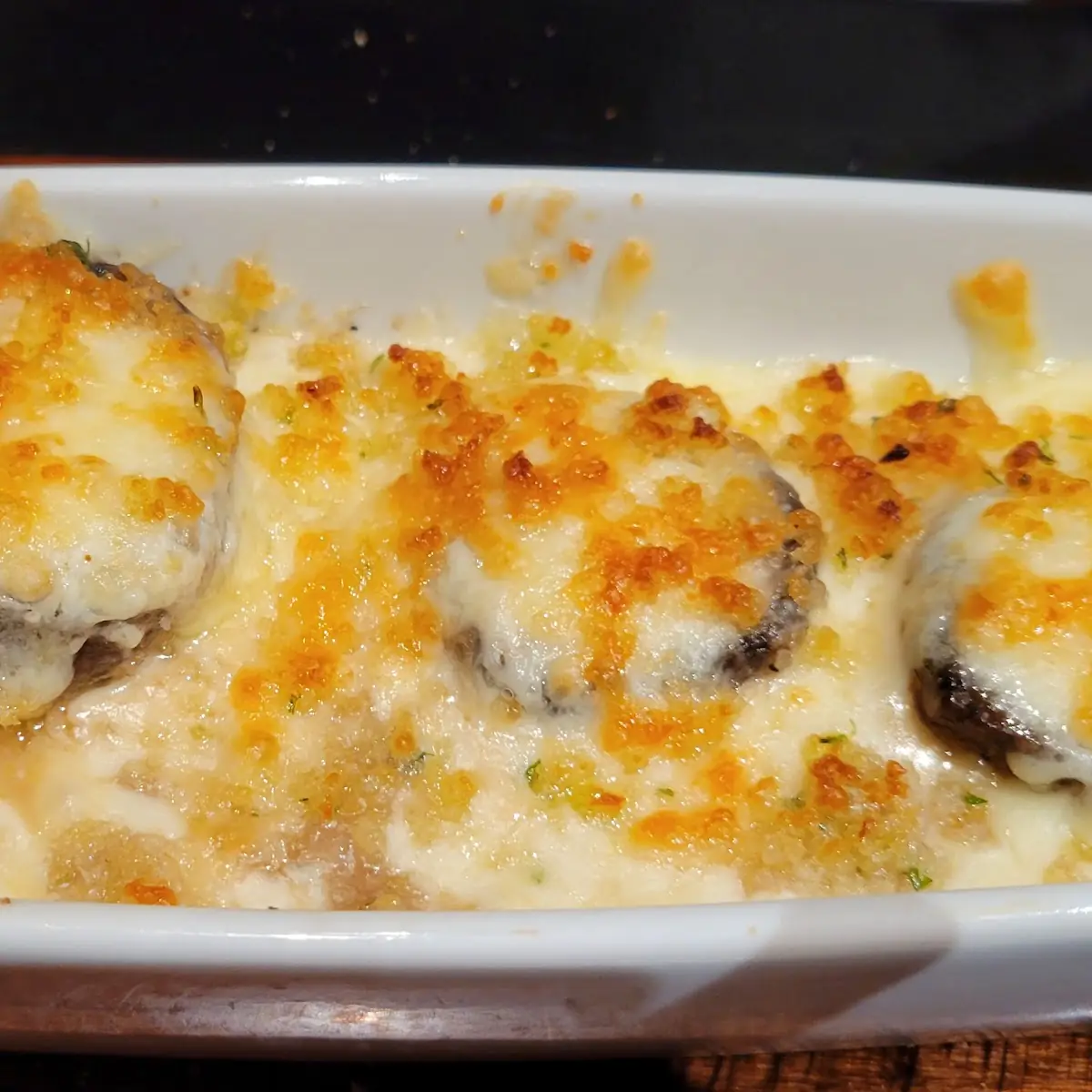 White Cheddar Stuffed Mushrooms