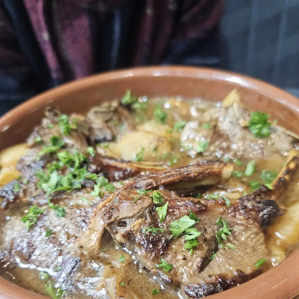Lamb Chops Clay Pot
