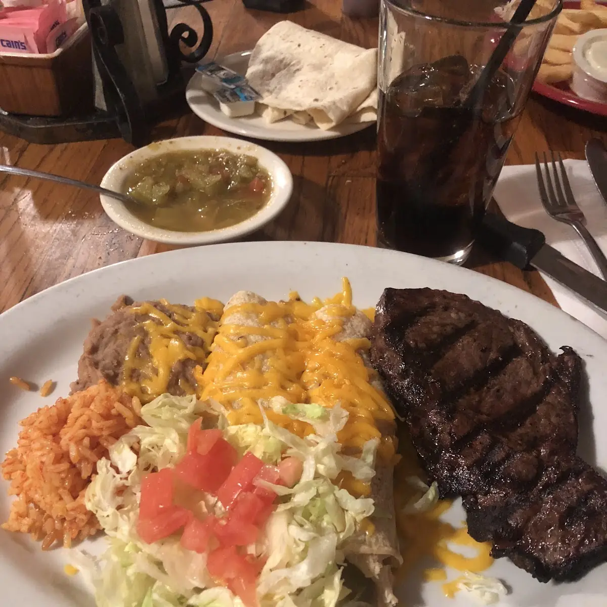 Steak and Enchiladas