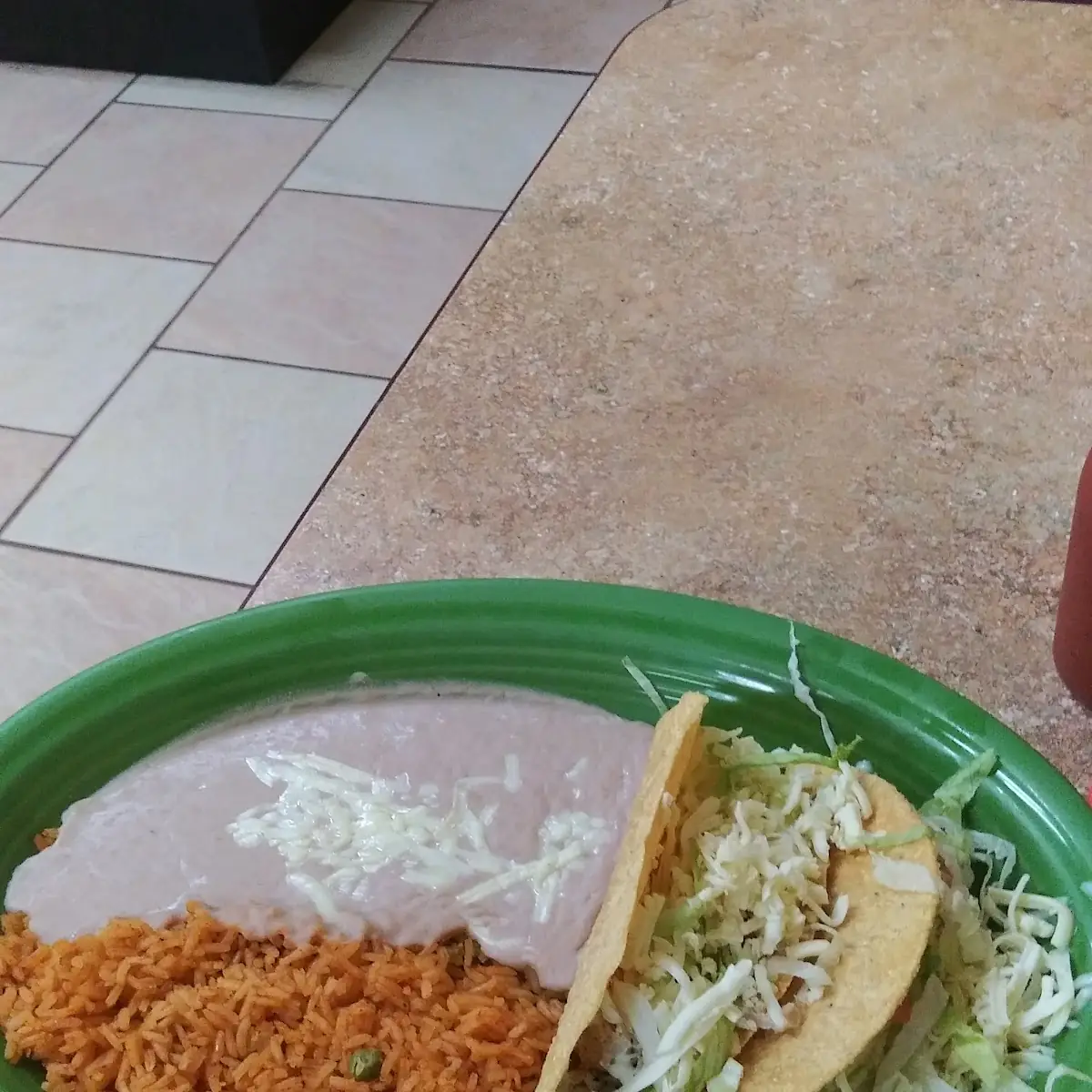 Chicken Taco with Rice and Beans