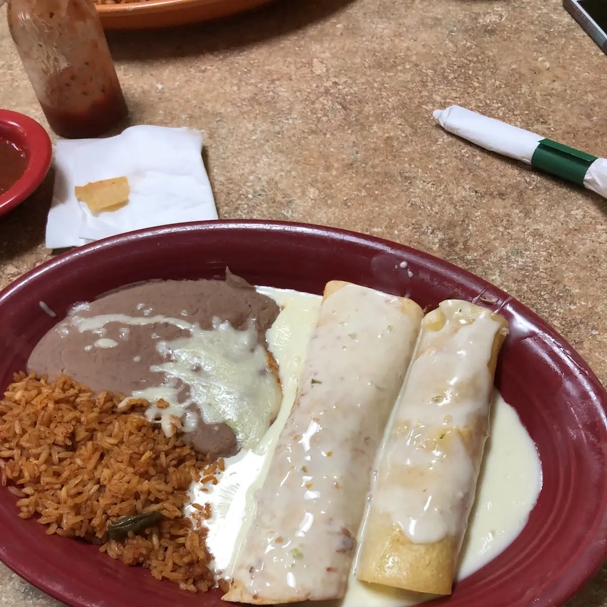 Enchilada Tamal with Rice And