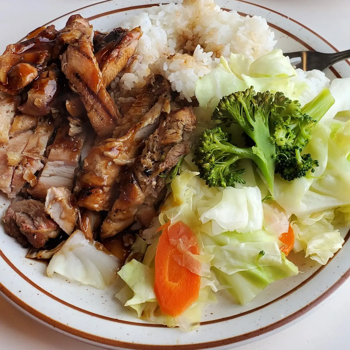 Chicken and Beef Teriyaki Plate