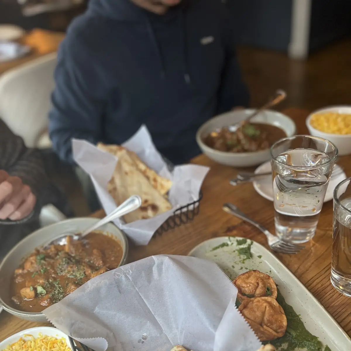 Butter Chicken and Samosas