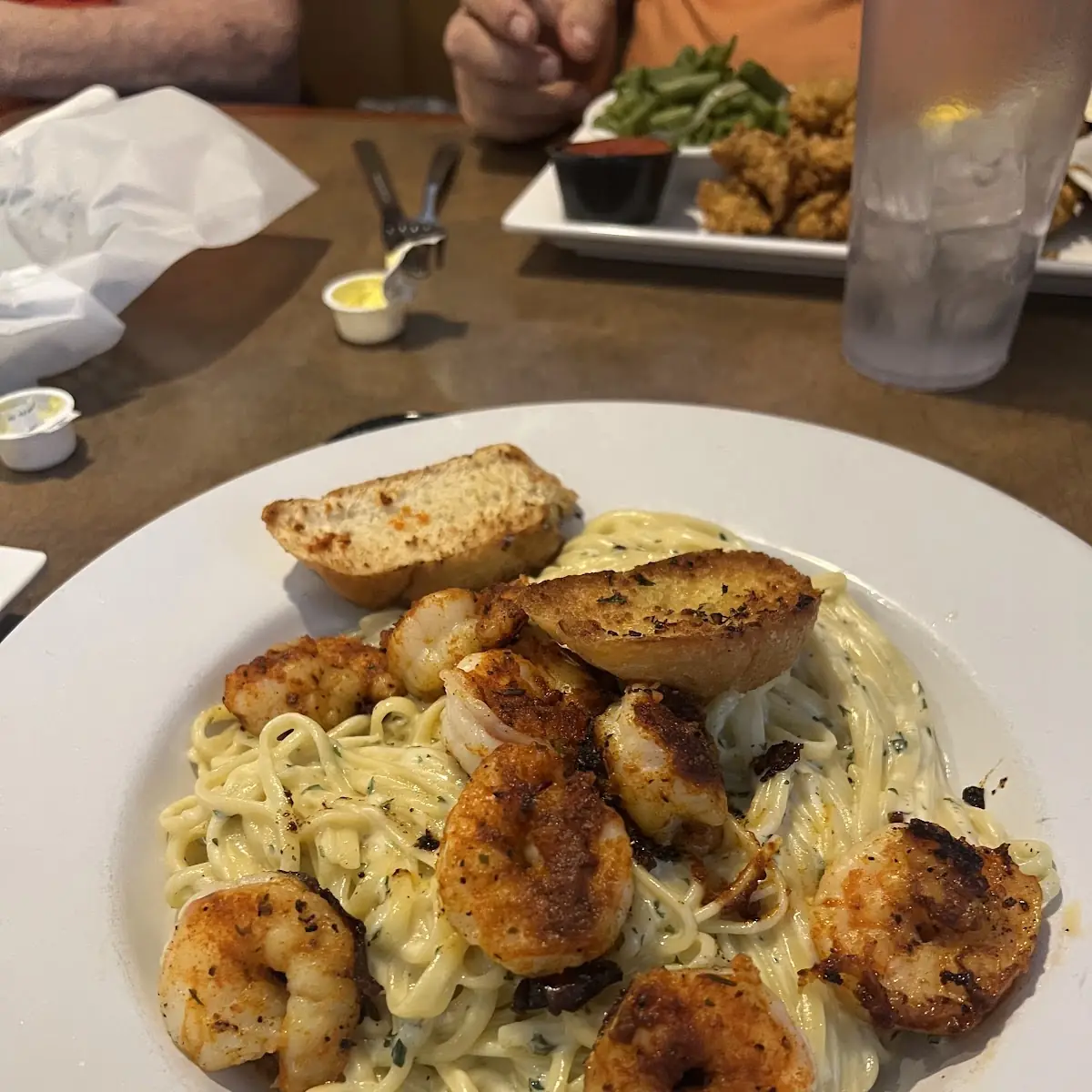 Blackened Shrimp Pesto Pasta