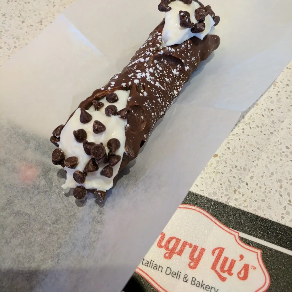 Pistachio and Chocolate Chip Cannoli