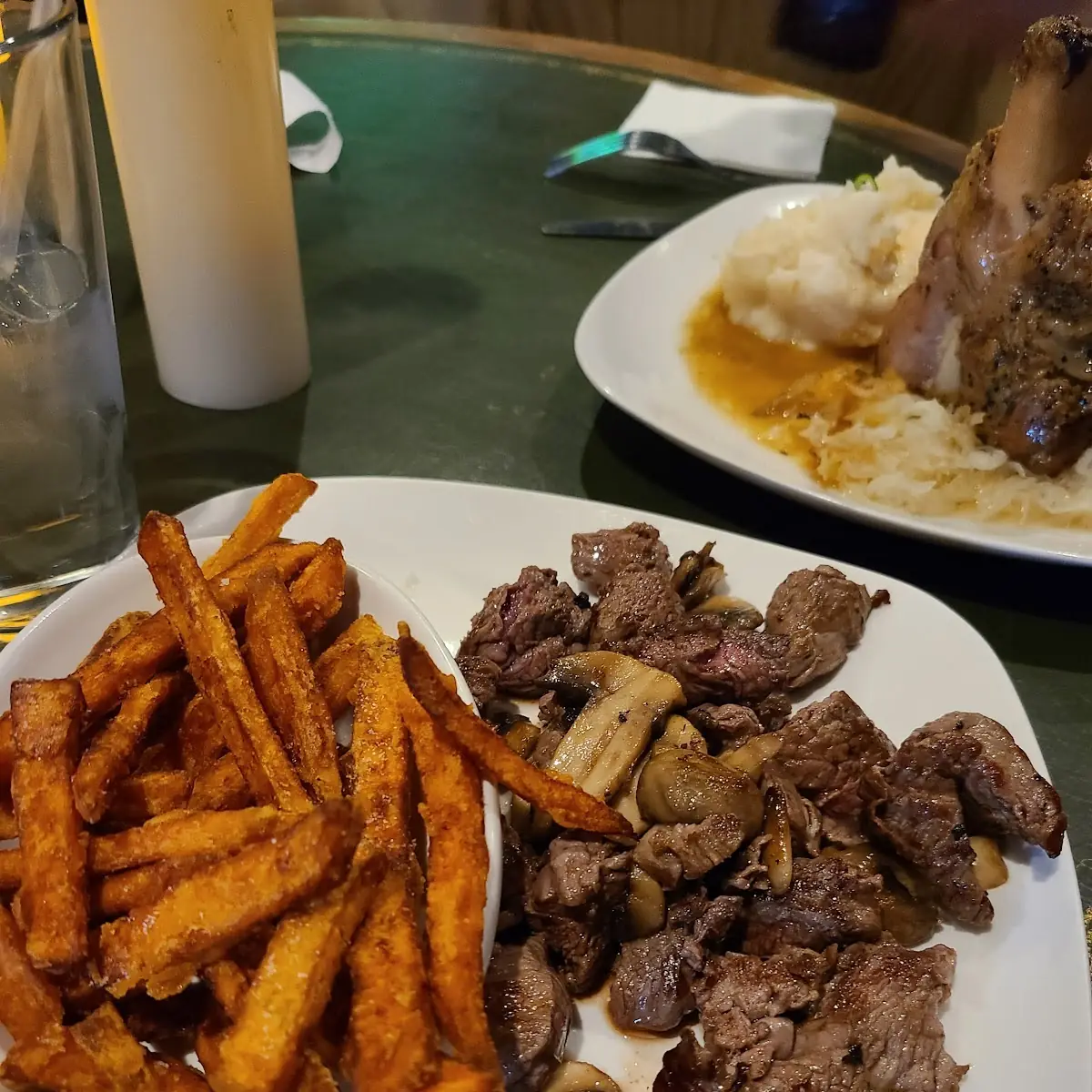 Steak Tips and Sweet Potato Fries