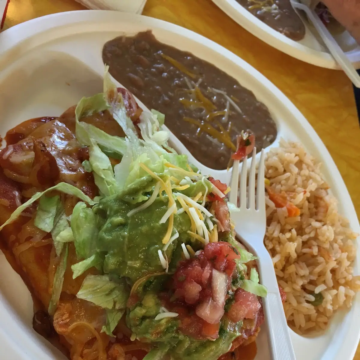 Chicken Enchilada Plate