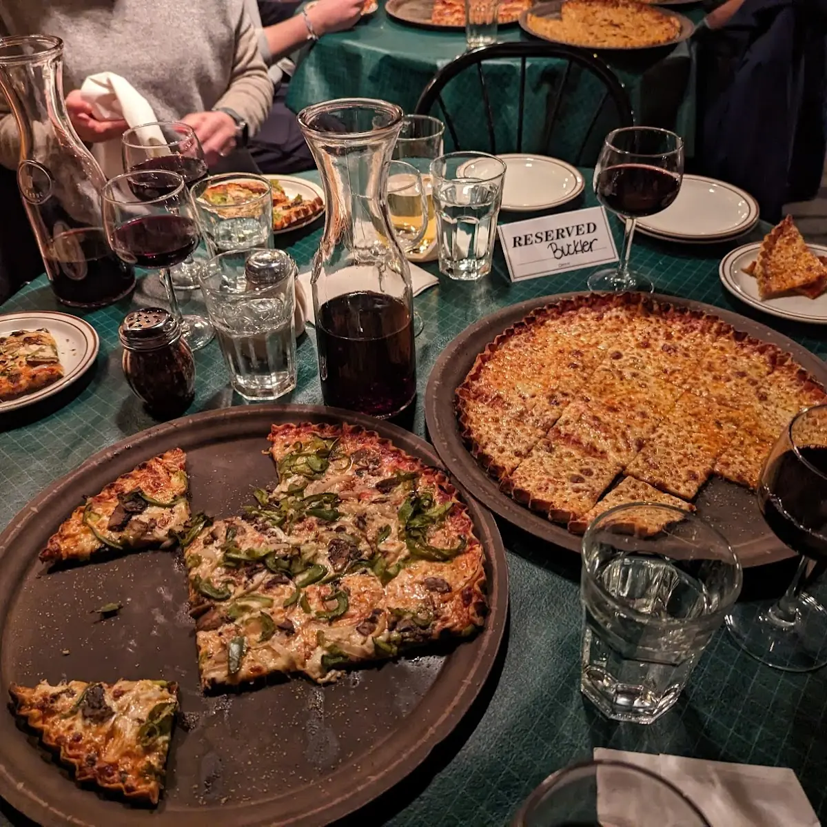 Cheese Pizza Mushroom Green Pepper and Onion Pizza