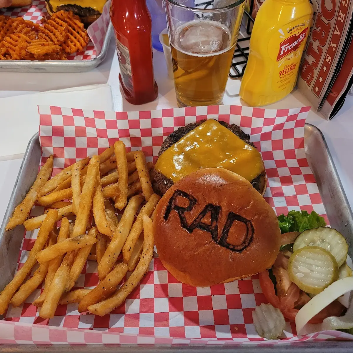 Cheese Burger and Regular Fries