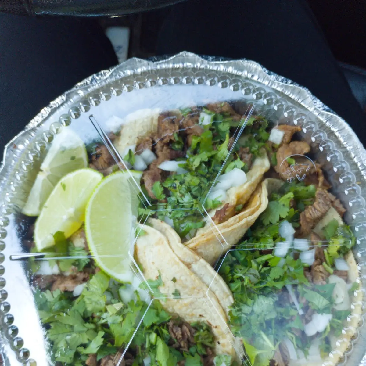 Beef Street Tacos with Lime Wedges