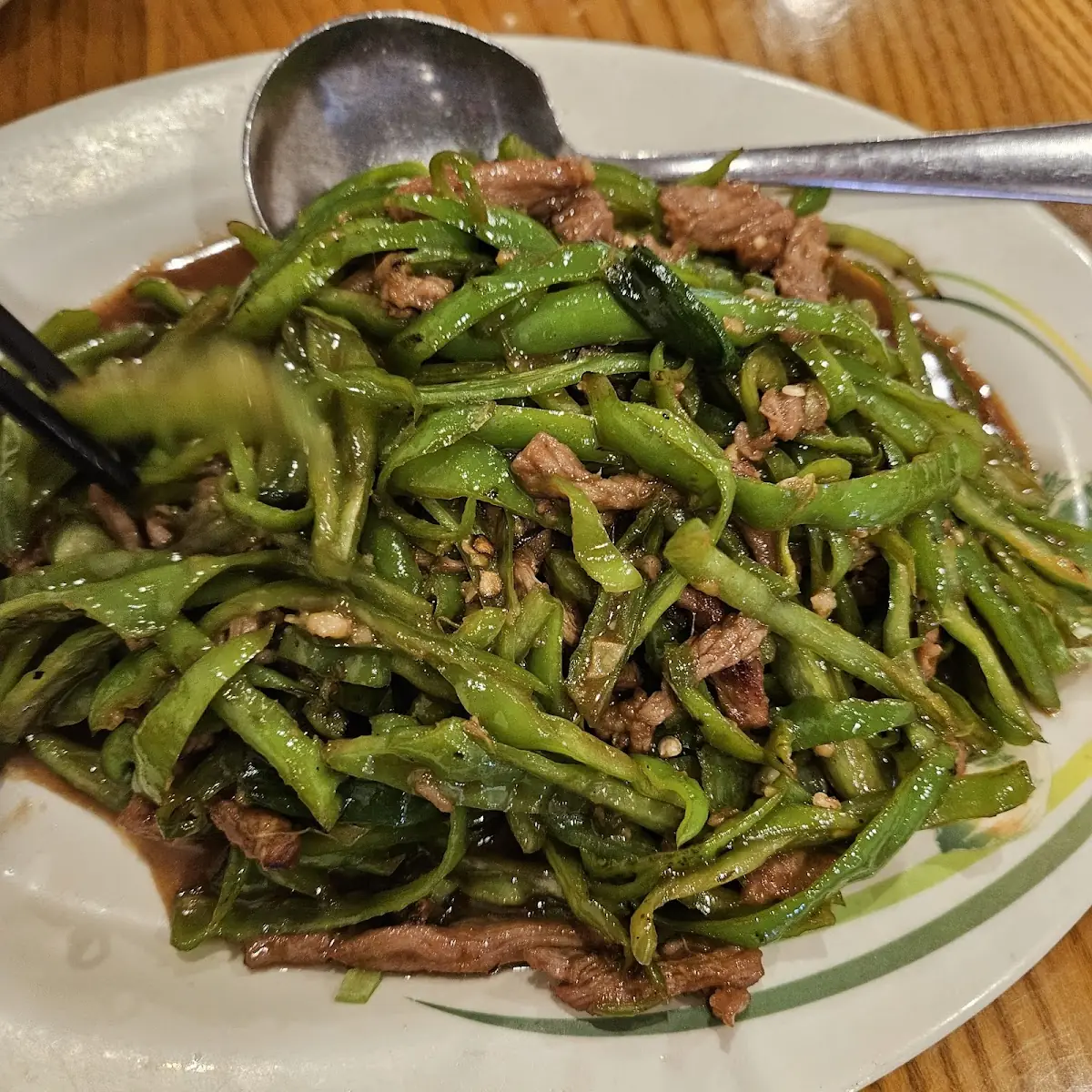 Shredded Beef w Spicy Green Peppers
