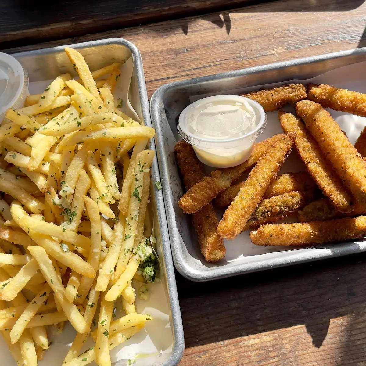 Fries and Fried Zucchini
