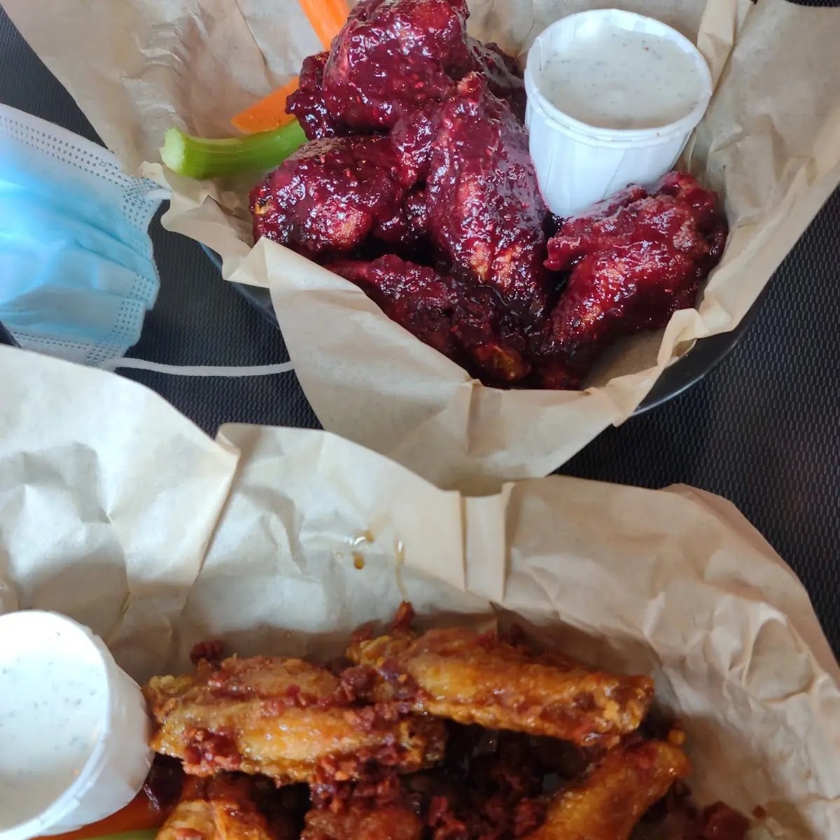 Raspberry Habanero and Maple Bacon Wings