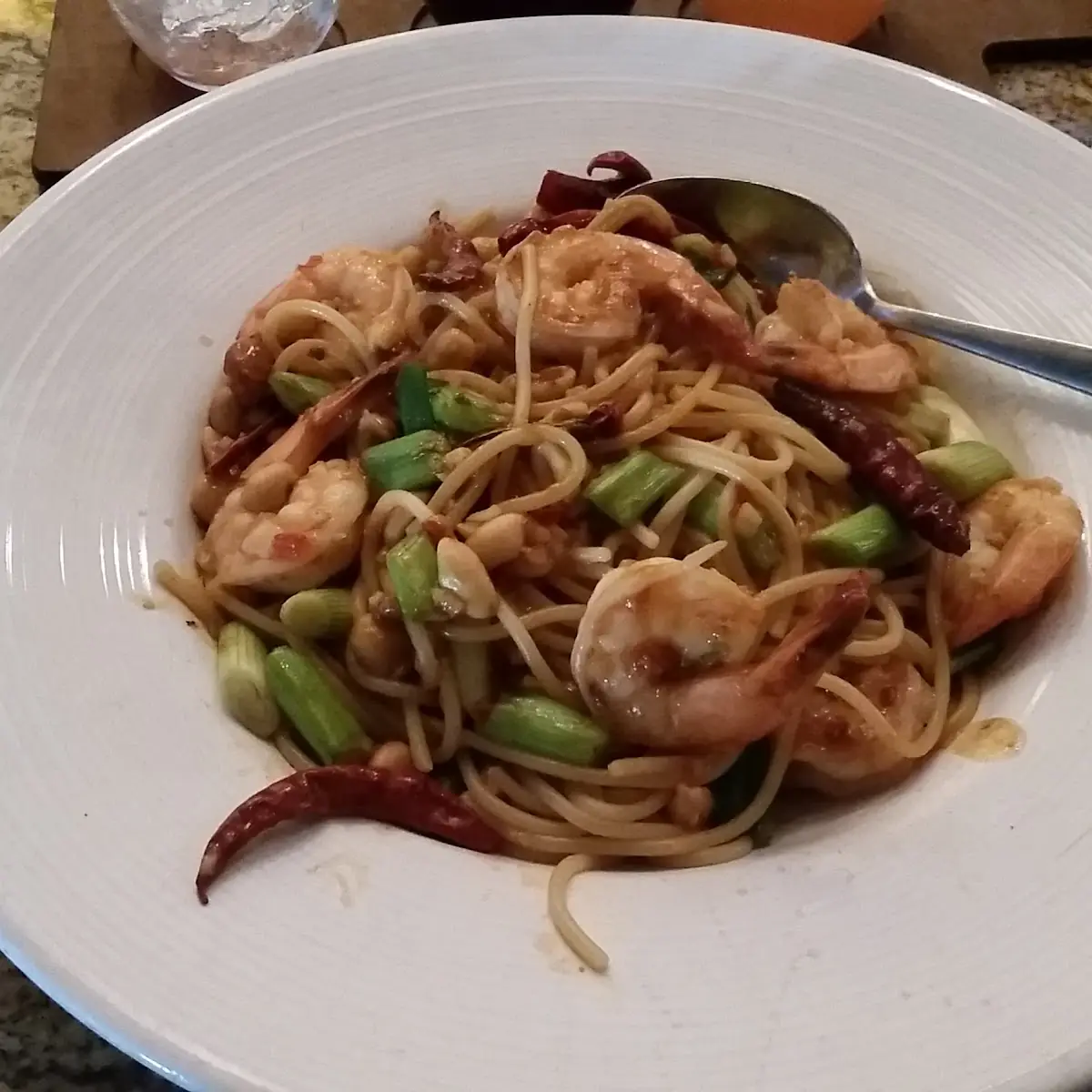 Kung Pao Shrimp Pasta