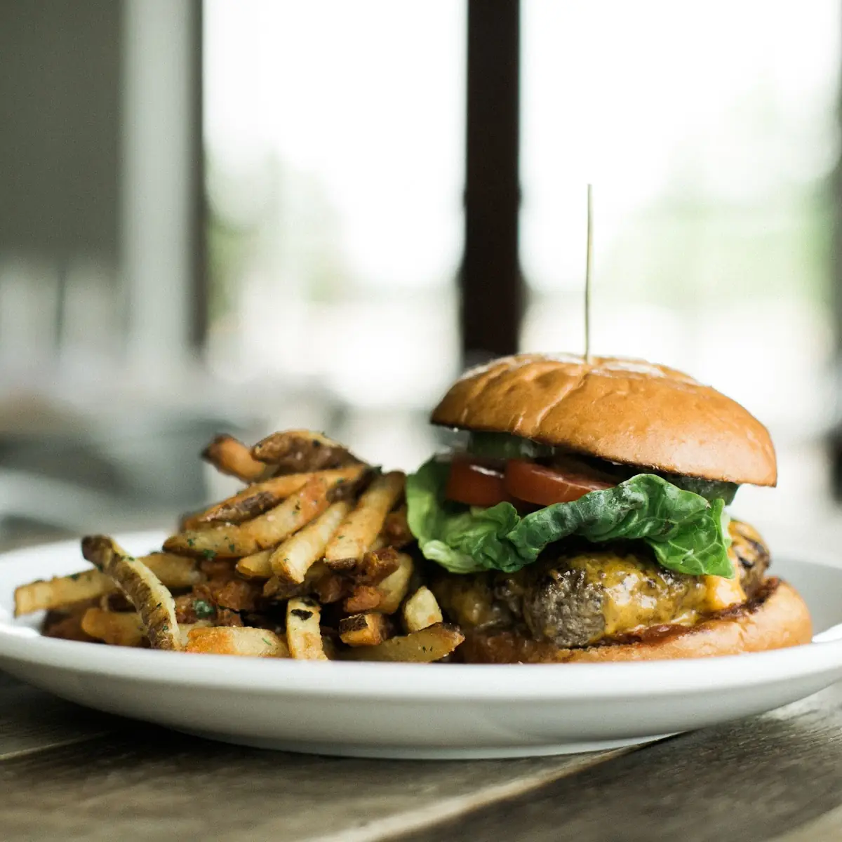 Black Bean Burger & Fries