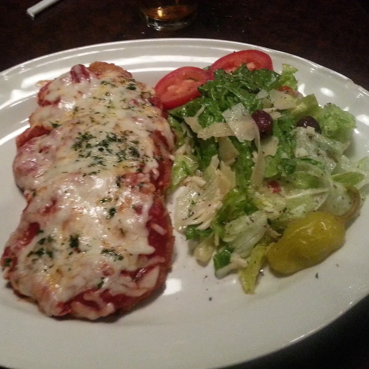 Eggplant Parmigiano Dinner Salad