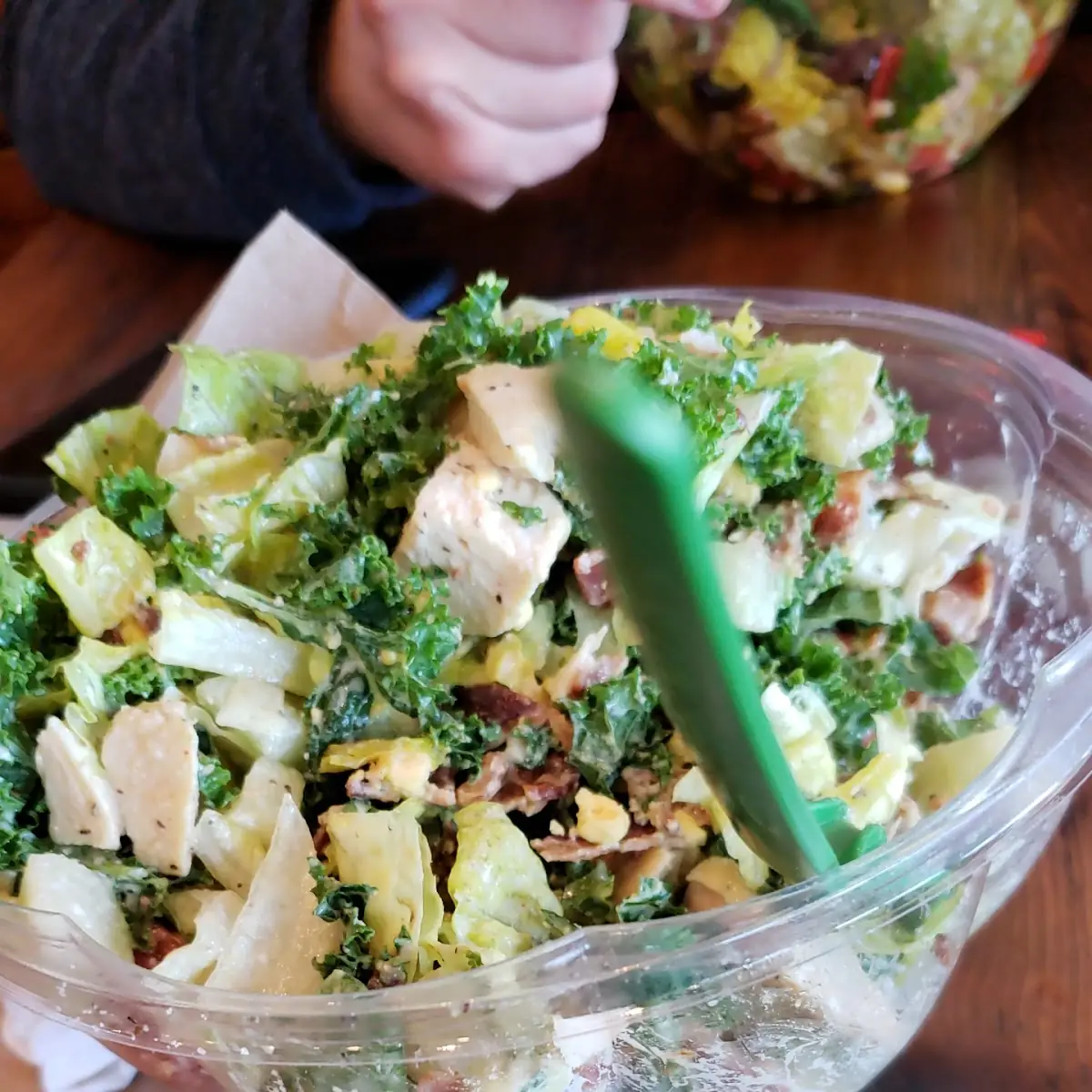 Chicken Kale Caesar Salad