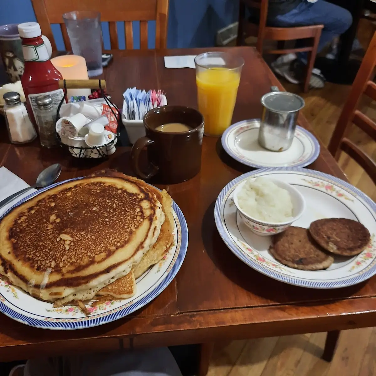 Blueberry Pancakes and Sausage Links