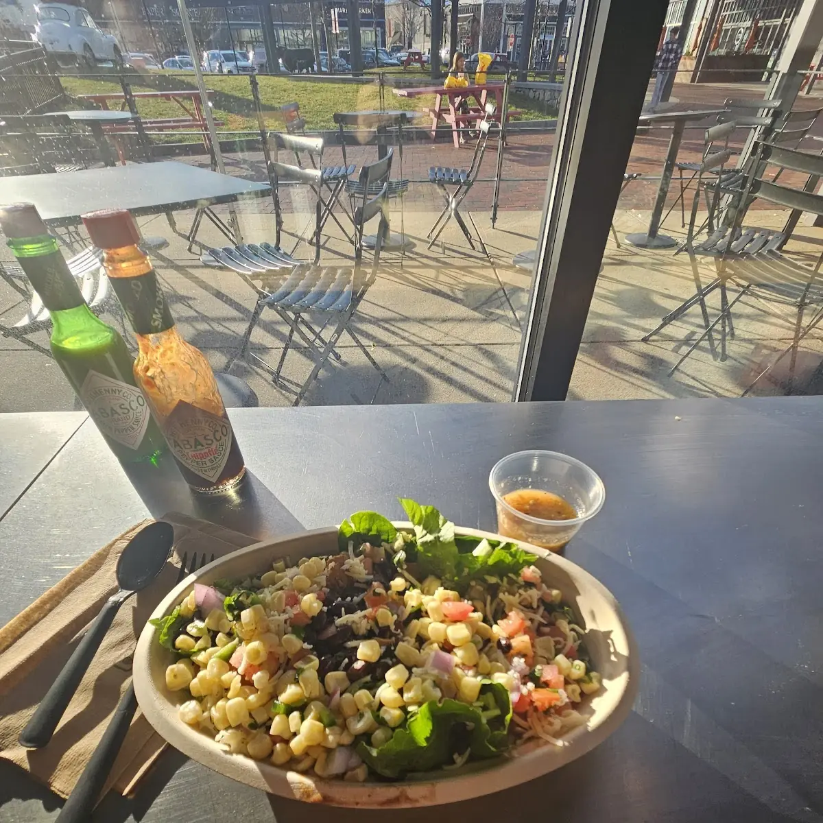 Salad with Chicken Black Beans and Corn