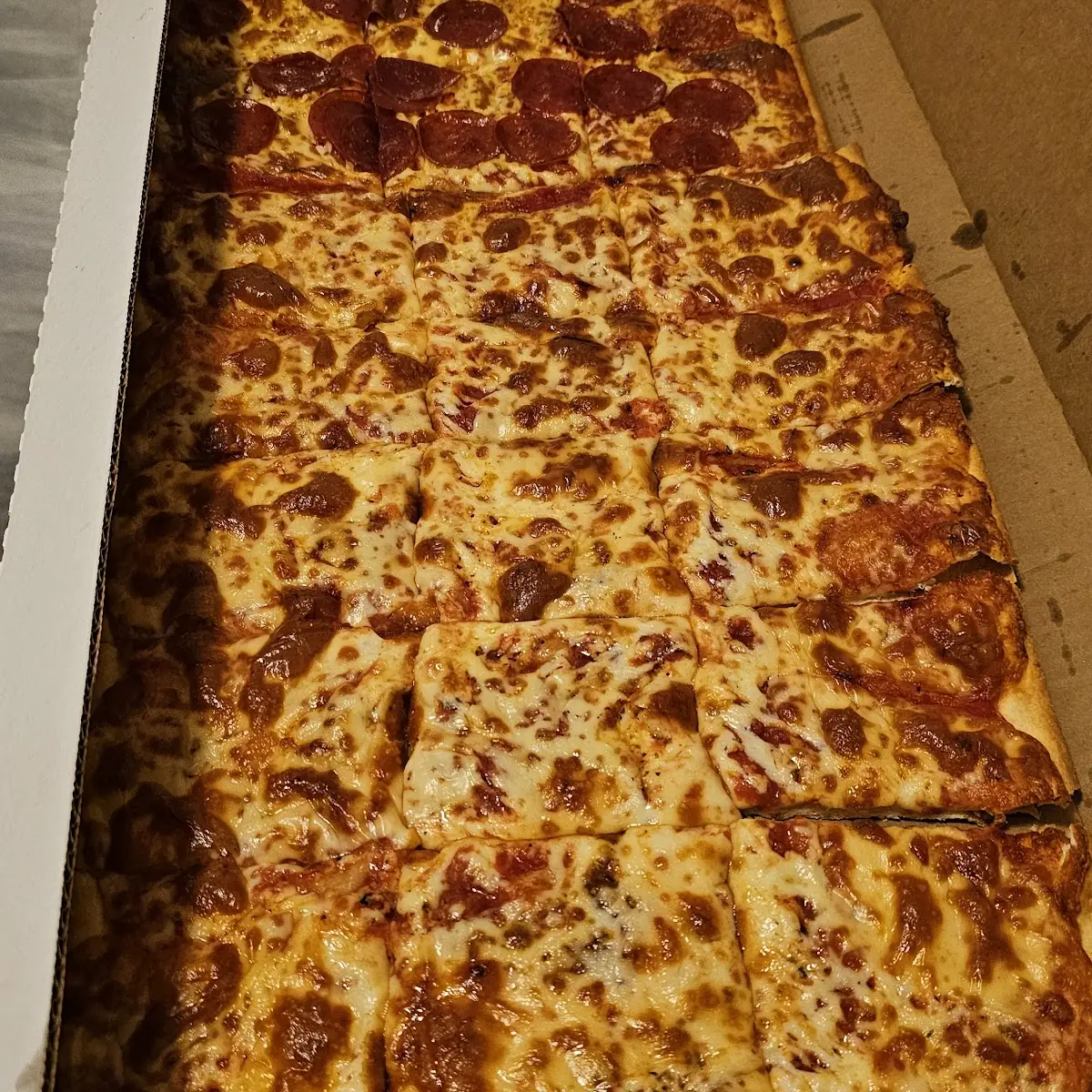 Pepperoni and Half Cheese Pizza