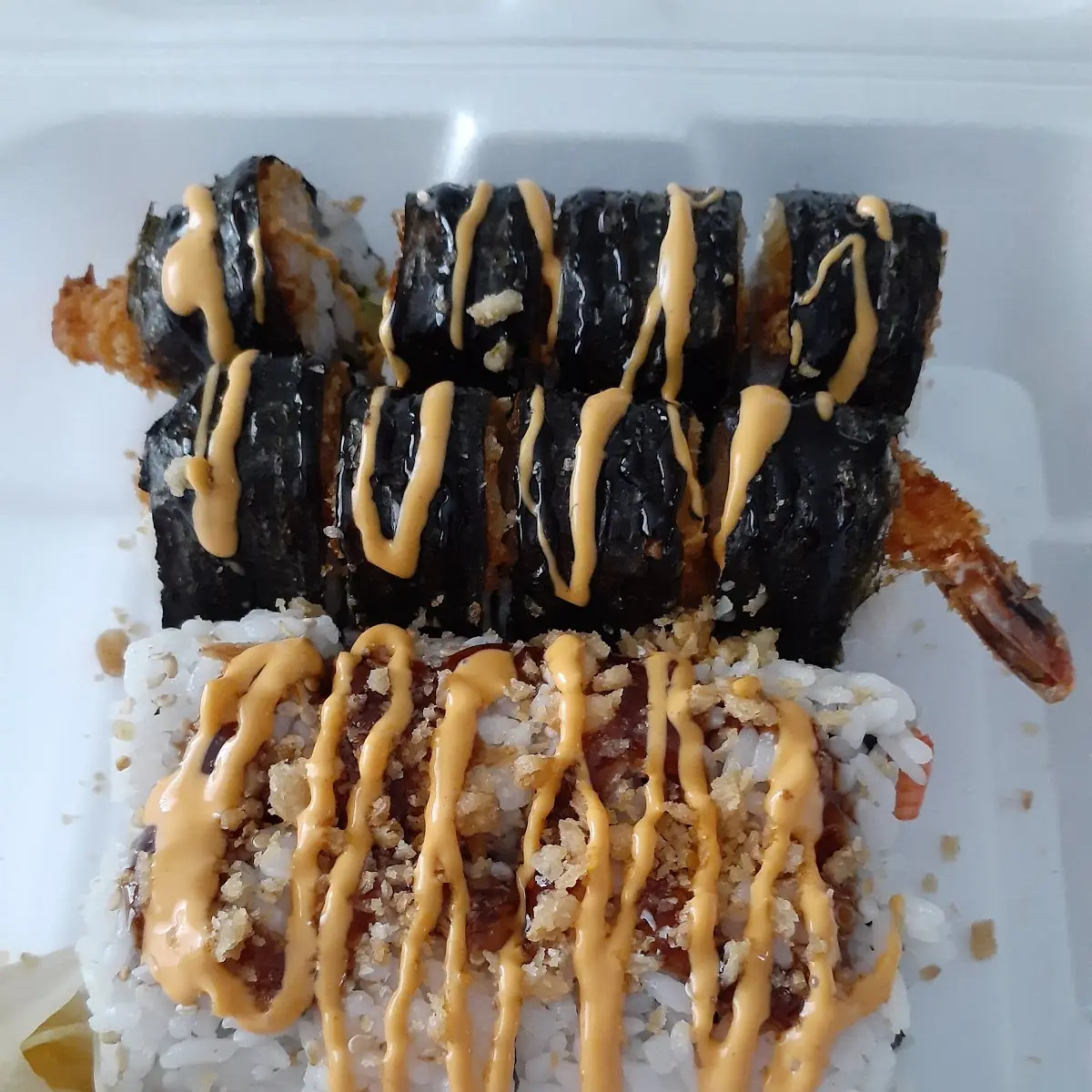 Double Decker Roll and California Roll