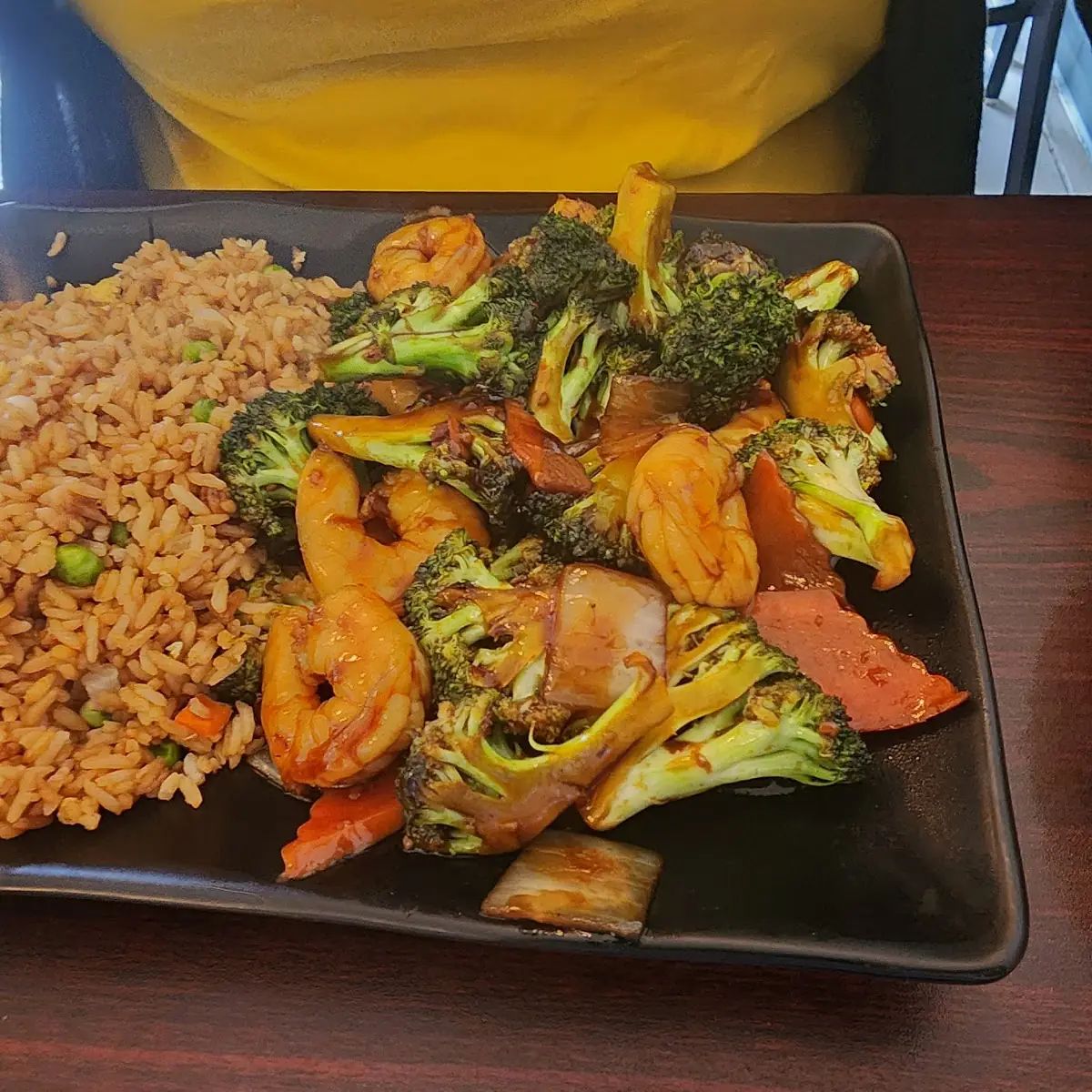 Shrimp Broccoli with Fried Rice