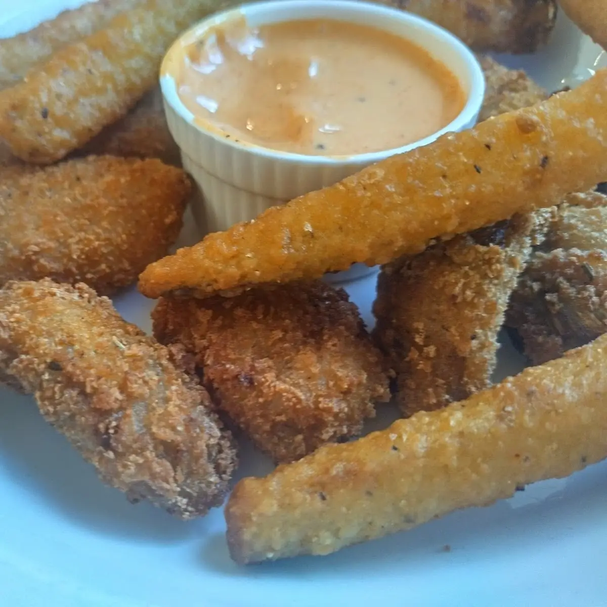 10 Fried Zucchini & Fried Artichoke Hearts Appetizer