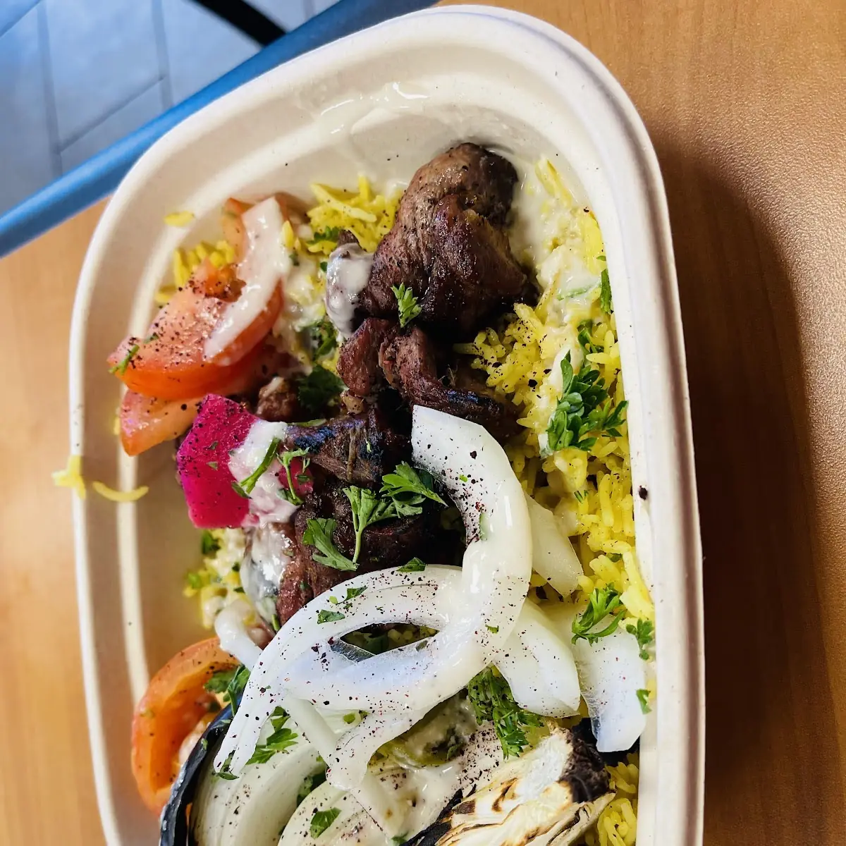 Lamb with Rice Kebab